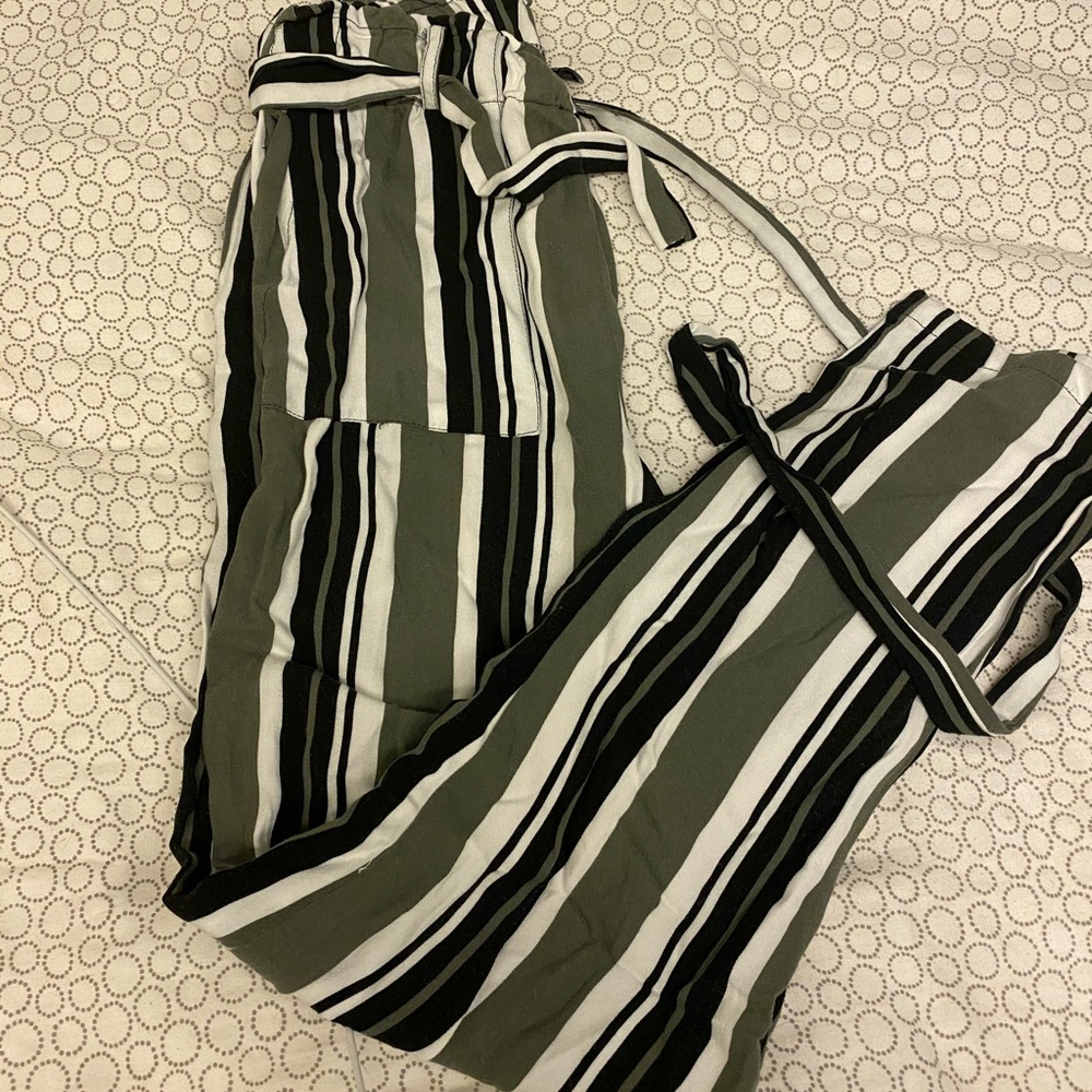 Justify Striped Cloth Pants